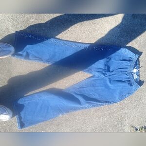 One pair of. Women.'s Plus size stretch blue jeans